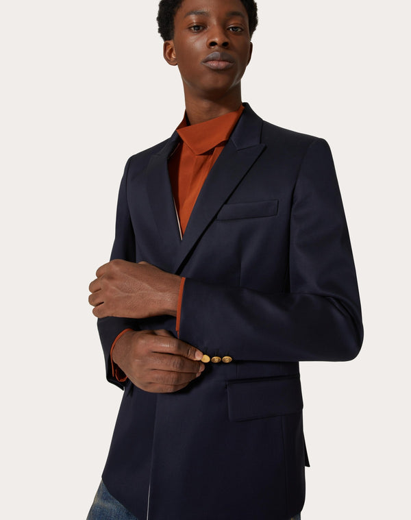 Giacca Monopetto In Cotone