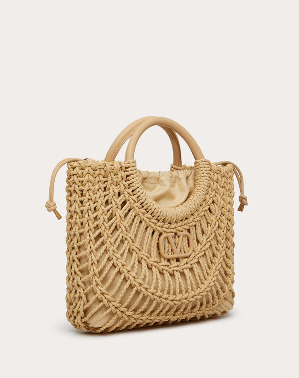 Borsa Shopping Valentino Garavani Allknots In Corda Intrecciata 