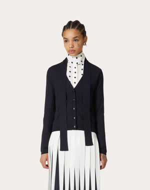 Cardigan In Cashmere Seta 