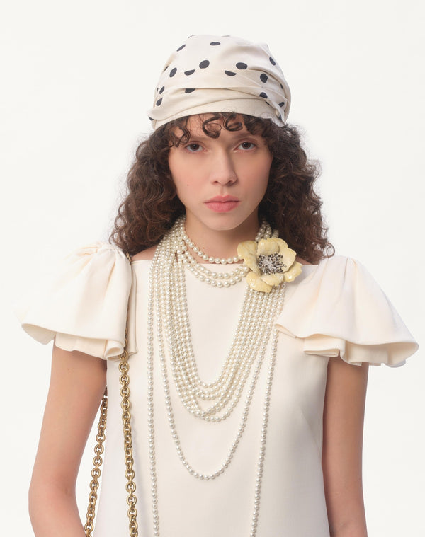 Abito Corto In Crepe Couture 