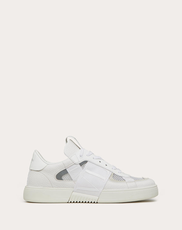 Sneaker Low-Top Vl7N In Vitello, Tessuto Rete E Nastri