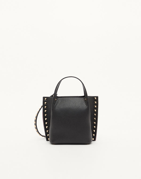 BORSA SHOPPING PICCOLA ROCKSTUD IN VITELLO GRANATO 