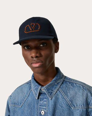 Baseball Cap Vlogo Signature In Cotone Con Ricamo Vlogo 