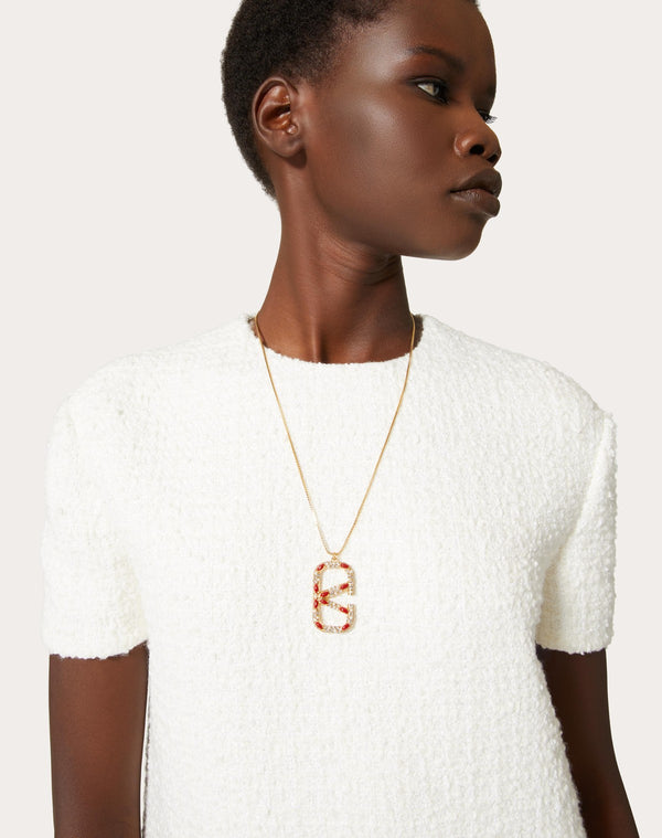 Collana Vlogo Signature In Metallo, Perla, Smalto E Cristalli Swarovski®