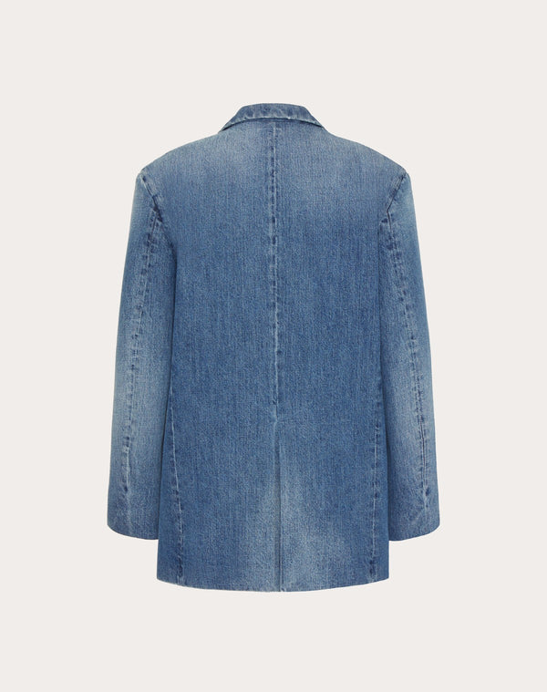 Giacca In Medium Blue Denim 