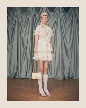 Foulard Papier Floral In Seta