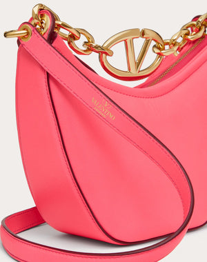 Mini Hobo Vlogo Moon Bag In Nappa Con Catena