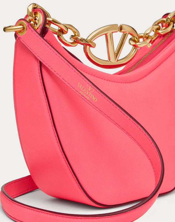Mini Hobo Vlogo Moon Bag In Nappa Con Catena