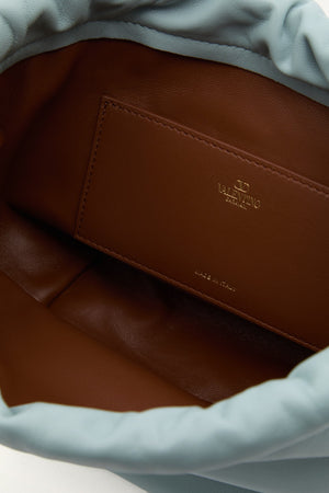 MINI BORSA A SACCHETTO VLOGO POUF IN NAPPA