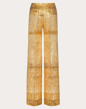 Pantaloni In Broccato Valentino Golden Wings 