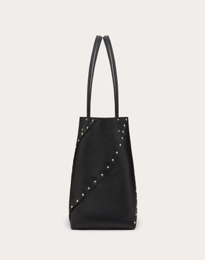 Borsa Shopping Valentino Garavani Valentino Garavani Rockstud Wispy In Vitello 