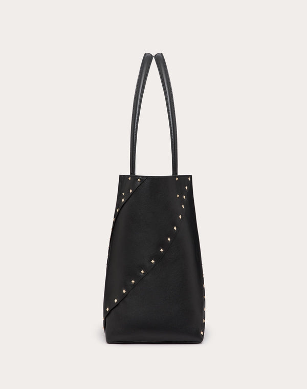 Borsa Shopping Valentino Garavani Valentino Garavani Rockstud Wispy In Vitello 