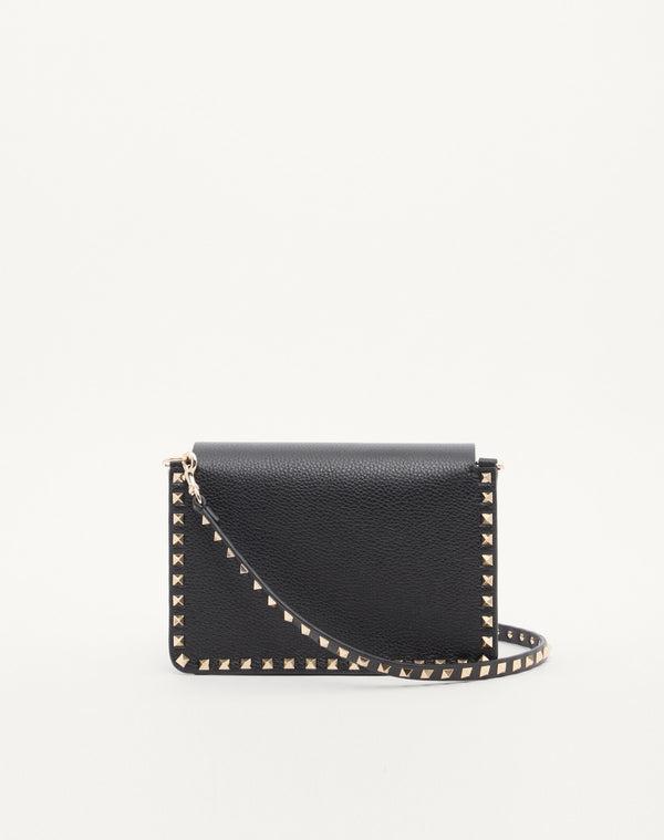 BORSA PICCOLA A TRACOLLA ROCKSTUD IN VITELLO GRANATO