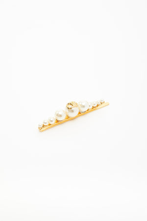 Fermaglio Per Capelli Vlogo Signature In Metallo E Perle 