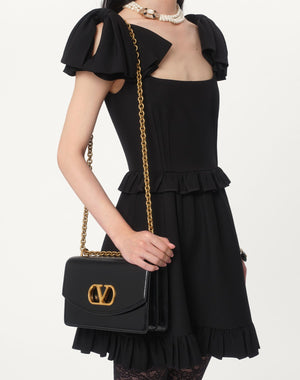Abito Corto In Crepe Couture 