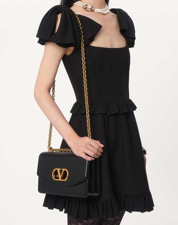 Abito Corto In Crepe Couture 