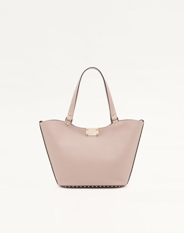 BORSA SHOPPING PICCOLA ROCKSTUD IN VITELLO GRANATO