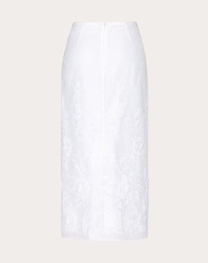 Gonna Midi In Camellia Organdis 