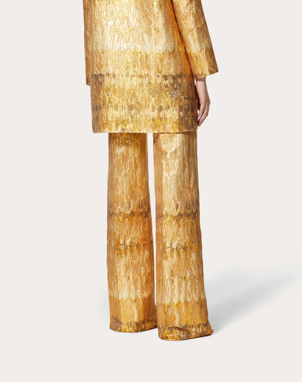 Pantaloni In Broccato Valentino Golden Wings 
