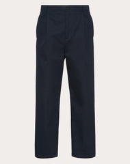 Pantalone In Gabardina Di Cotone Con Etichetta Maison Valentino