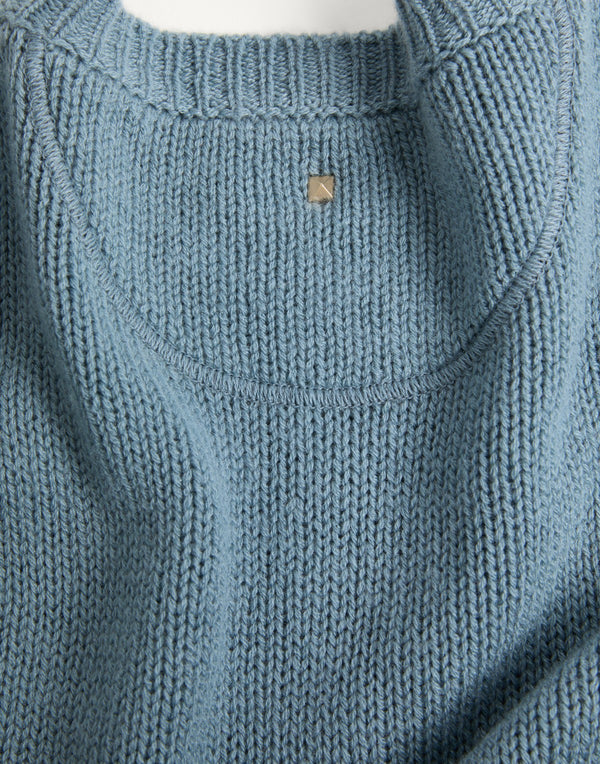 Maglione Girocollo In Cashmere Con Borchia