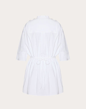 Abito In Cotton Popeline Ricamato