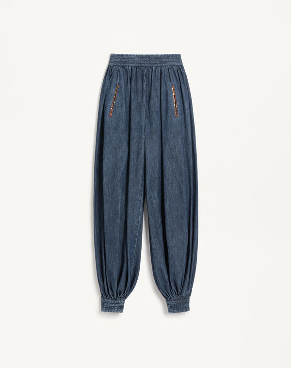 Pantaloni In Denim Chambray 