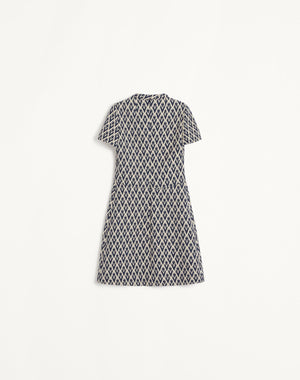 Abito Corto In Jacquard Toute La V 