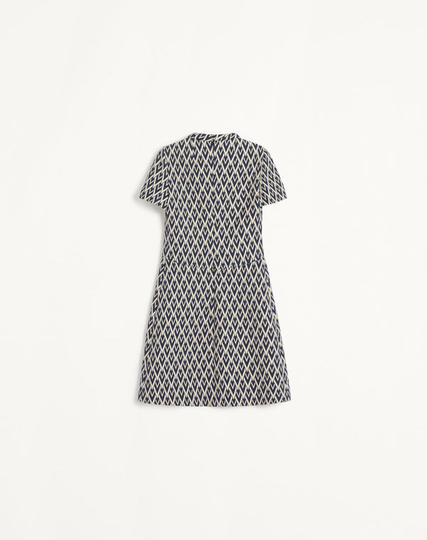 Abito Corto In Jacquard Toute La V 