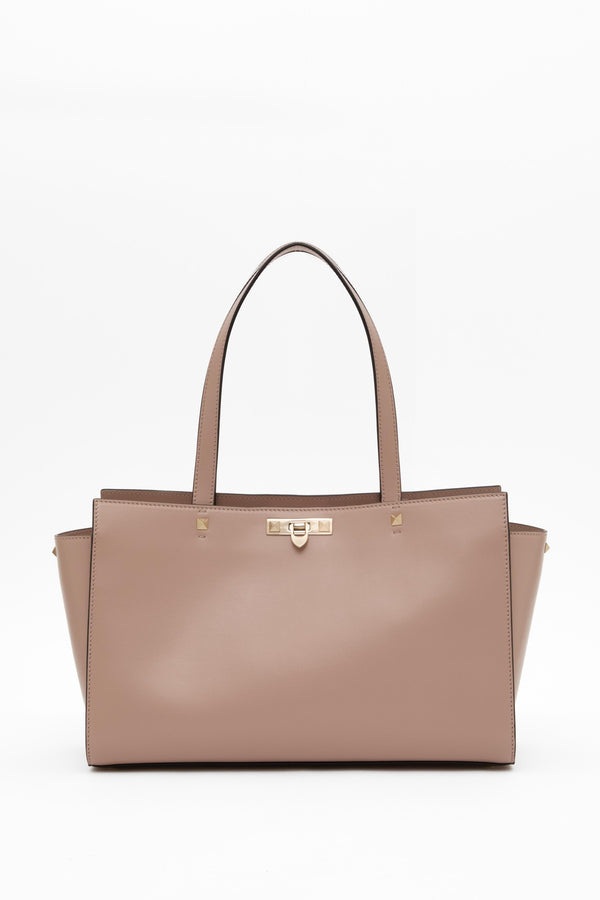 BORSA GRANDE ROCKSTUD FIERCE IN VITELLO