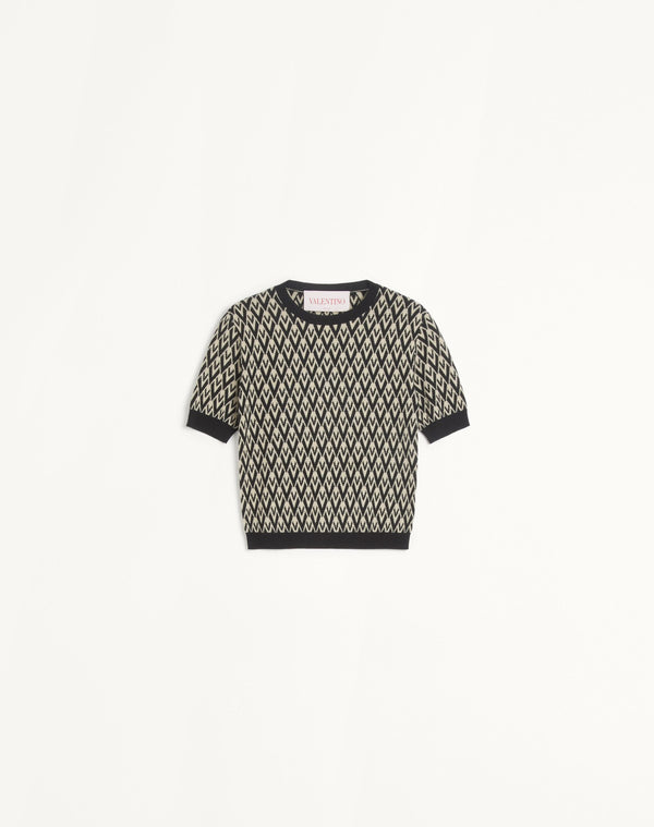 Maglia In Lana Jacquard Toute La V 
