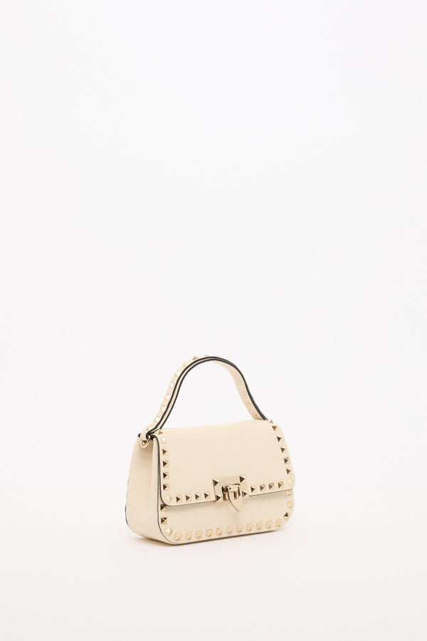 BORSA PICCOLA A MANO ROCKSTUD IN VITELLO GRANATO