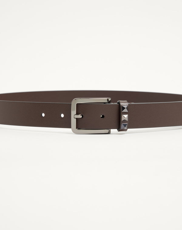 Cintura Rockstud In Vitello 30 Mm