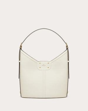 Borsa Hobo Vlogo Leather In Vitello Granato