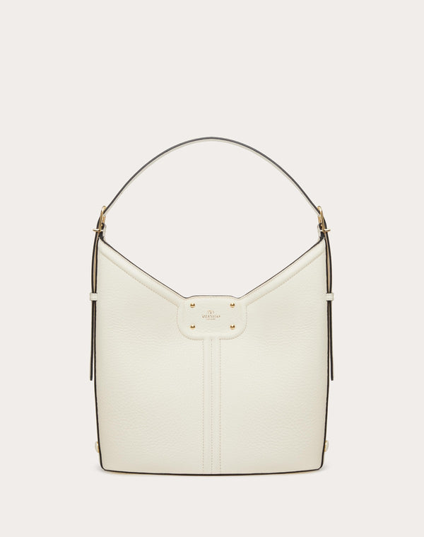 Borsa Hobo Vlogo Leather In Vitello Granato