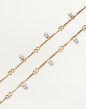 Collana Vlogo Signature In Metallo E Perle Swarovski®