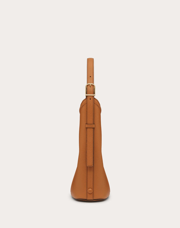 Borsa Hobo Vlogo Leather In Vitello Granato