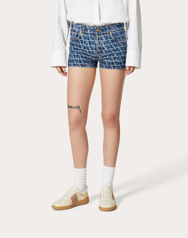 Shorts In Denim Toile Iconographe 