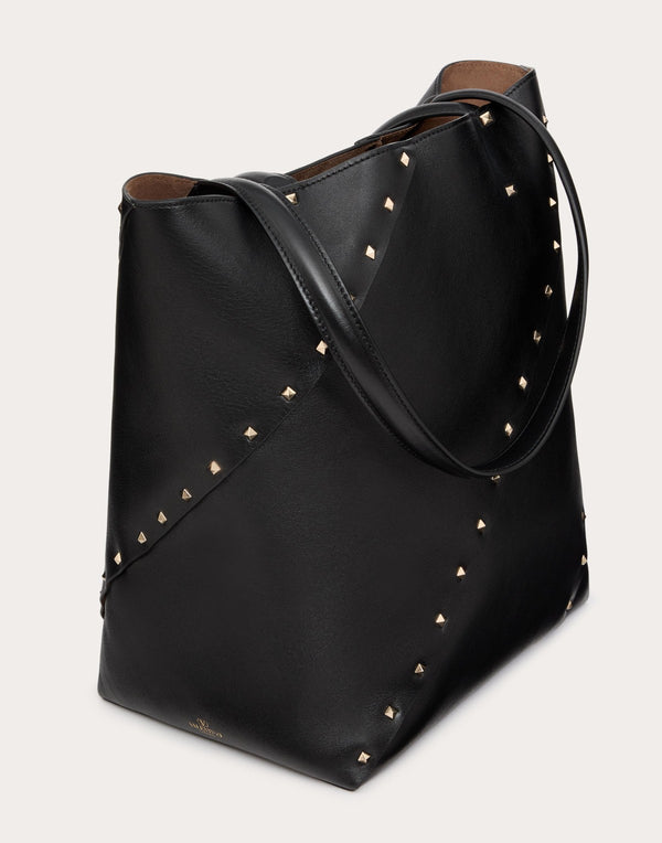 Borsa Shopping Valentino Garavani Valentino Garavani Rockstud Wispy In Vitello 