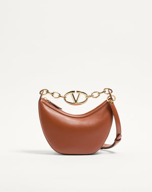 Mini Hobo Vlogo Moon Bag  In Nappa Con Catena
