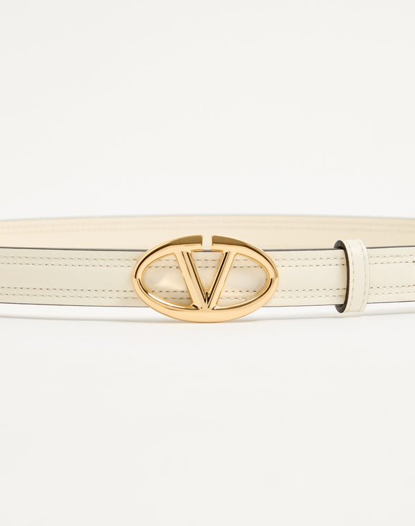 CINTURA VLOGO THE BOLD EDITION IN VITELLO LUCIDO 20 MM