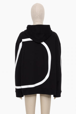 Felpa In Cotone Con Stampa V Logo Signature