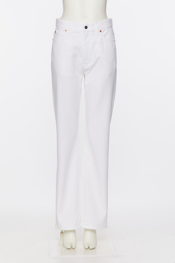 Jeans In White Denim Stampa Valentino Archive 1985