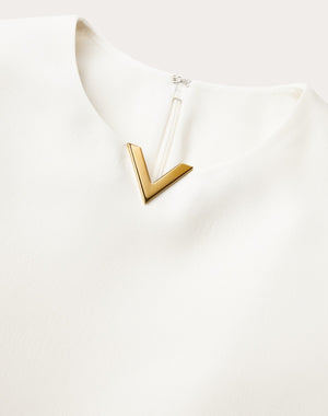 Abito Corto In Crepe Couture 