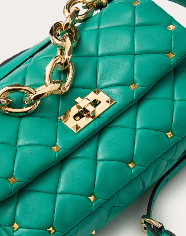Borsa Valentino Garavani Rockstud Spike In Nappa Patchwork 