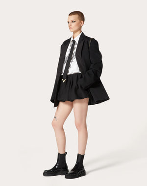 Camicia In Compact Popeline Ricamata