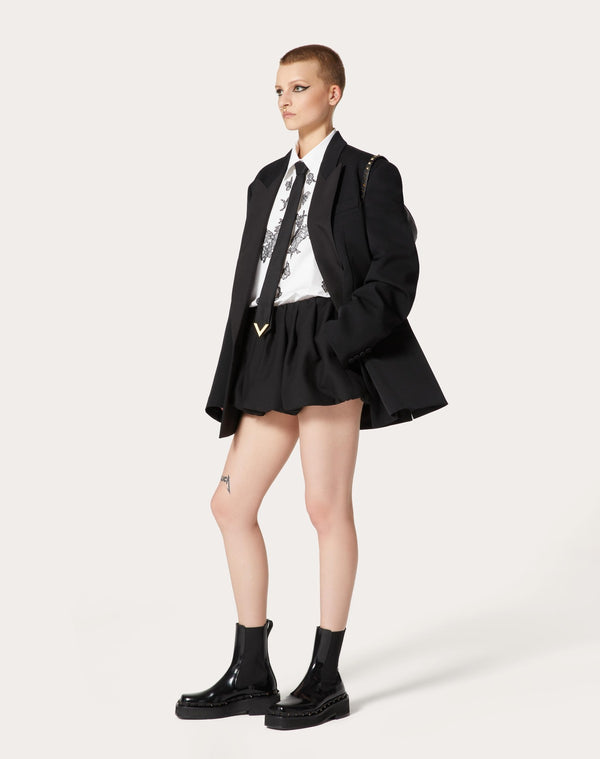 Camicia In Compact Popeline Ricamata