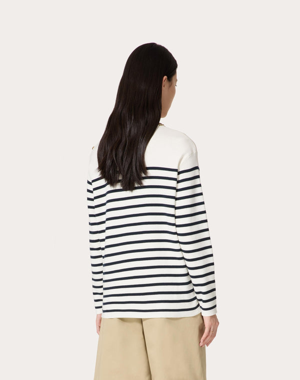 Maglia In Cotone Ricamata