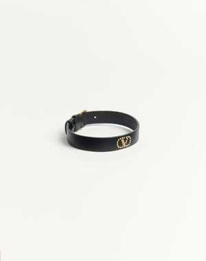 Choker Valentino Garavani Vlogo Signature In Pelle E Metallo