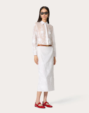 Camicia In Camellia Organdis 